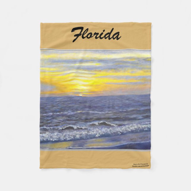 COBERTOR DE VELO FLORIDA OCEANA SUNSET FLEER BLANKET (Frente)