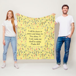 Cobertor De Velo FLORO Amarelo Paz Segurança do Sono Cristão