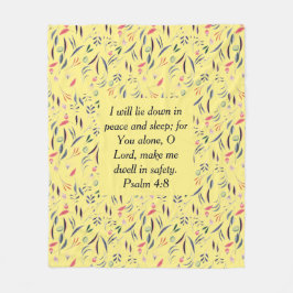 Cobertor De Velo FLORO Amarelo Paz Segurança do Sono Cristão