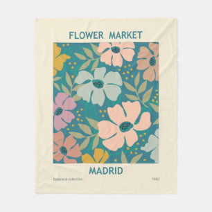 Cobertor De Velo Flower Market Madrid Impressão