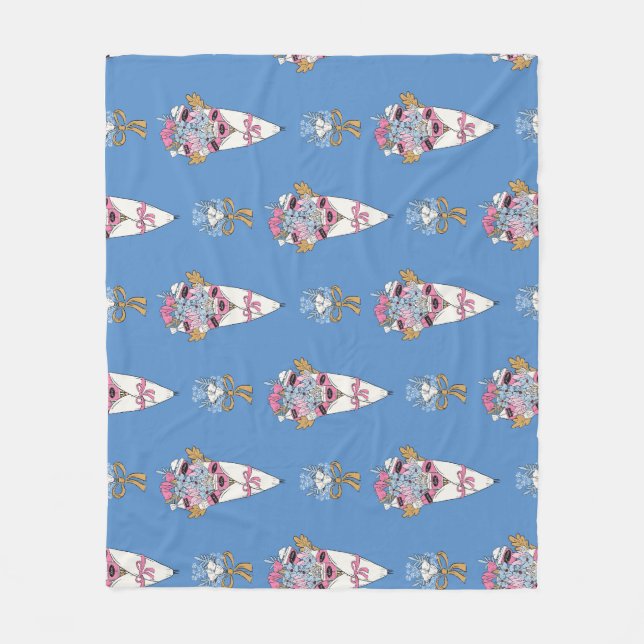 Cobertor De Velo Flower & Perfume Bouquet Bundle on blue (Frente)