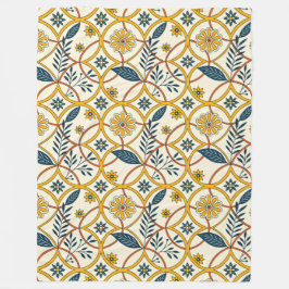 Cobertor De Velo Flowers in circles