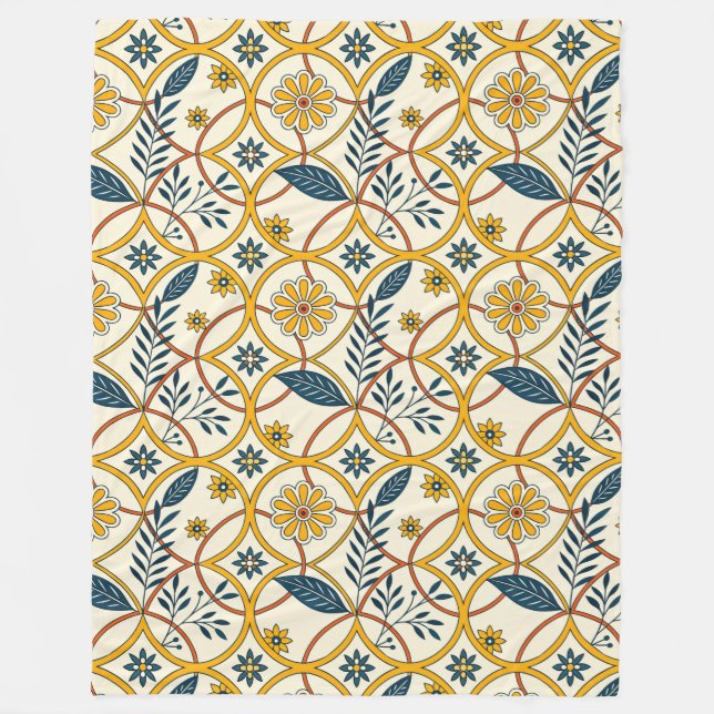 Cobertor De Velo Flowers in circles (Frente)