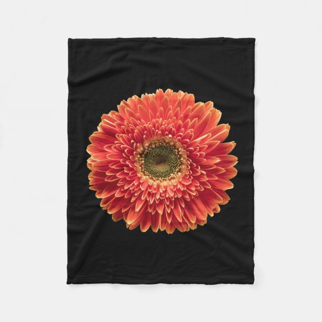Cobertor De Velo Flowers | Orange Gerbera Daisy (Frente)