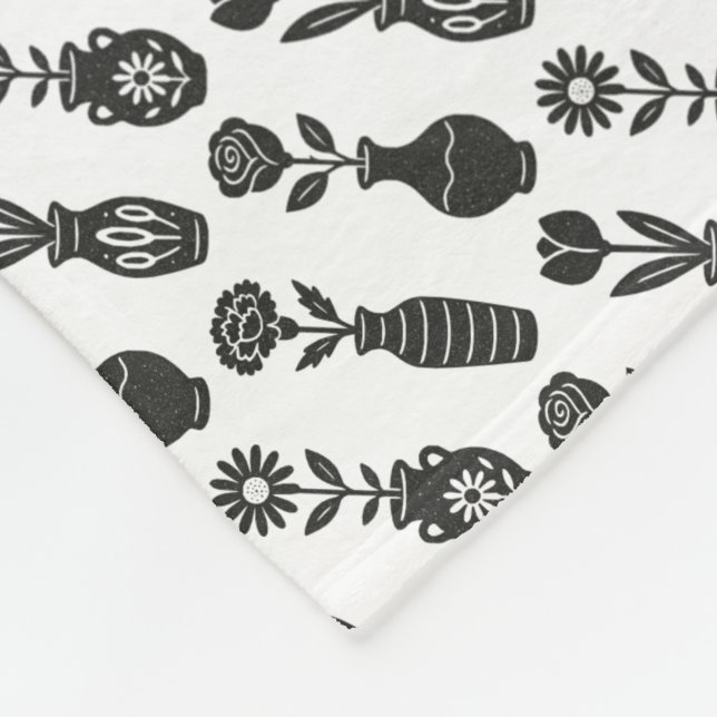 Cobertor De Velo Flowers Vases  (Quina)