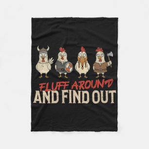 Cobertor De Velo Fluff Around And Find Out Engraçado Frango Viking