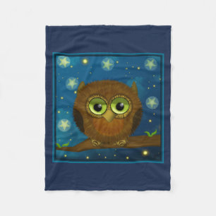 Cobertor De Velo Fluffy Brown Owl