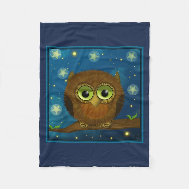 Cobertor De Velo Fluffy Brown Owl (Frente)