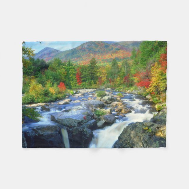 Cobertor De Velo Flume Falls | Montanhas Adirondack (Frente (Horizontal))