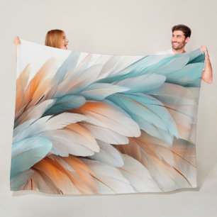 Cobertor De Velo Fluxo de Pena Abstrata – Elegância Suave