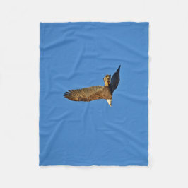 Cobertor De Velo Flying Bald Eagle Fleece Blanket