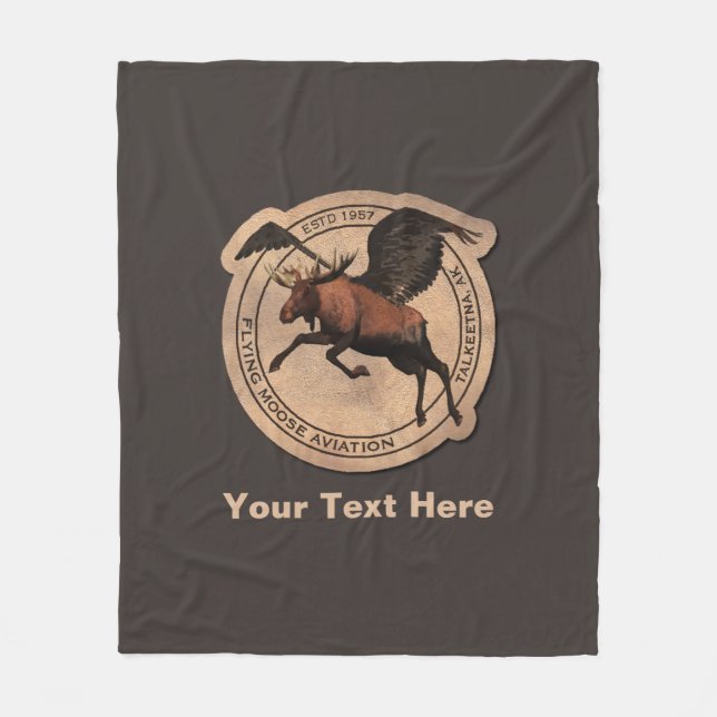 Cobertor De Velo Flying Moose Aviation Patch (Frente)