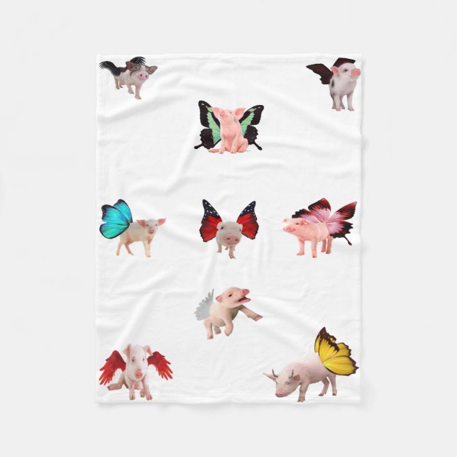 Cobertor De Velo Flying Pigs Blanket (Frente)