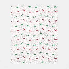 Cobertor De Velo Flying Reindeer Fleece Blanket