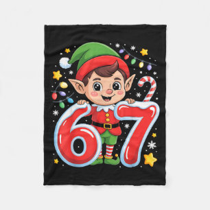 Cobertor De Velo Fofa Elfa Seis Sete 6 7 Meme Roupa de Natal Engraç