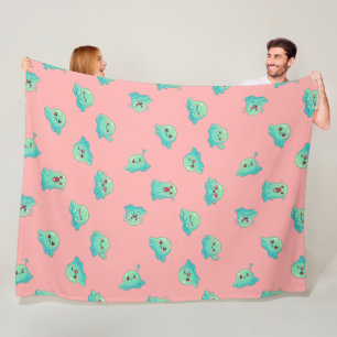 Cobertor De Velo Fofo Kawaii Fantasma Verde Menta Rosa Pastel