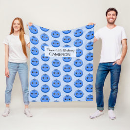 Cobertor De Velo Fofo Personalizável Kawaii Mirtilo Azul
