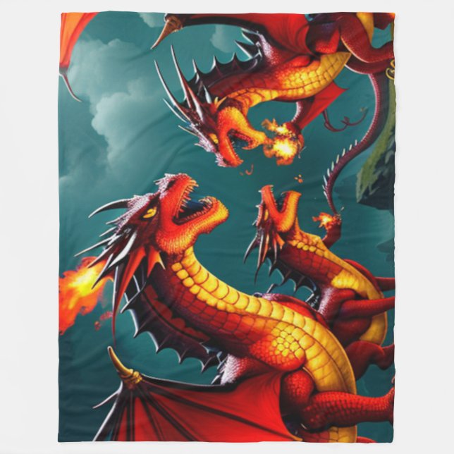 Cobertor De Velo Fogo do Dragão (Frente)