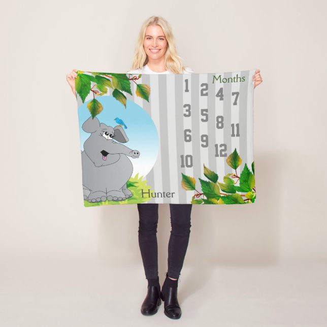 Cobertor De Velo Foguete de Bebê do Marco - Elefante (In Situ)