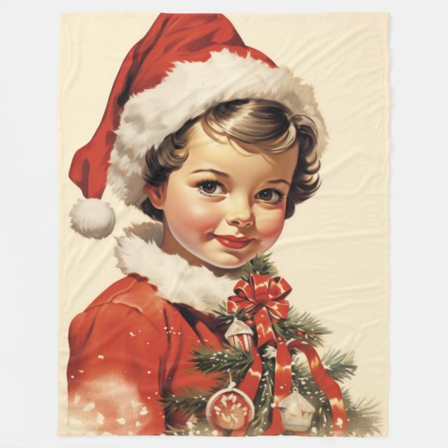 Cobertor De Velo Foguete de Natal Clássico de inverno (Frente)