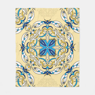 Cobertor De Velo Folchwork Arabic Floral Textura Vintage