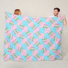 Cobertor De Velo Folha azul-rosa-pastel com controlo Dango Fleece B