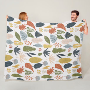 Cobertor De Velo Folha Cor da queda Tendência branca azul cor de la