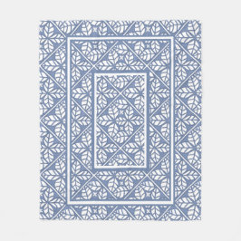 Cobertor De Velo Folha de impressão de folha azul e branca