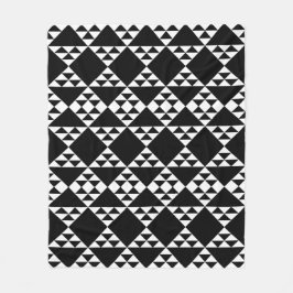 Cobertor De Velo Folha de Padrão de Triângulo Geométrico Preto e Br