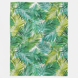 Cobertor De Velo Folha de Palmeira Verde Ilha Tropical Luxuriante A