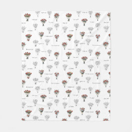 Cobertor De Velo Folha do Buquê da Flor