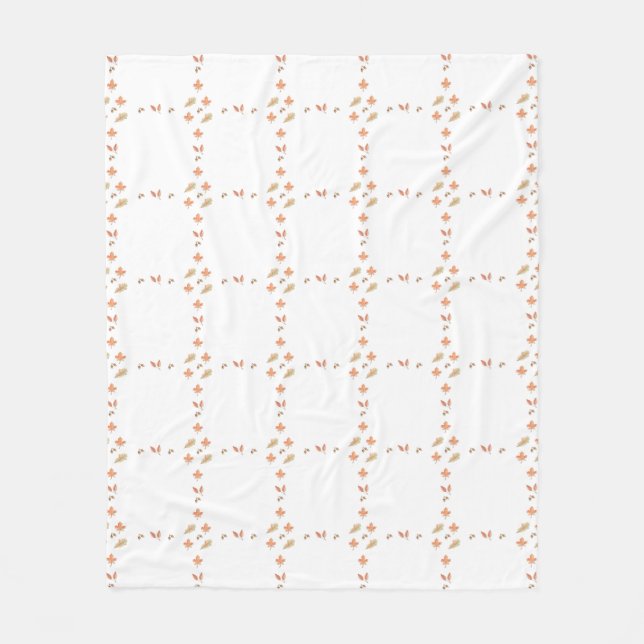 Cobertor De Velo Folhagem de outono de Watercolor (Frente)