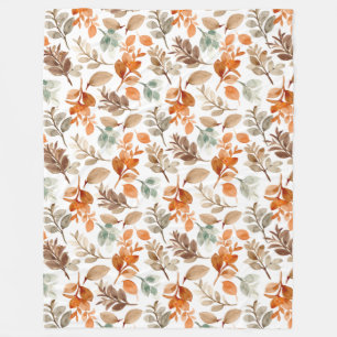 Cobertor De Velo Folhagem de Quebra de Aquarela
