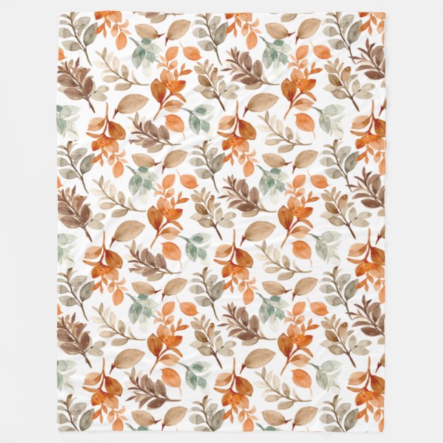 Cobertor De Velo Folhagem de Quebra de Aquarela (Frente)