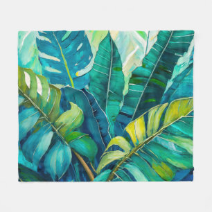 Cobertor De Velo Folhagem Tropical