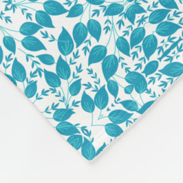 Cobertor De Velo Folhas azuis