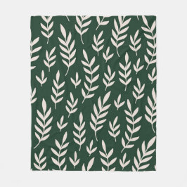 Cobertor De Velo Folhas brancas Fleece Blanket