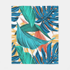 Cobertor De Velo Folhas coloridas