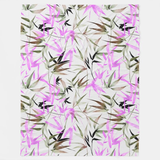 Cobertor De Velo Folhas de aquarela (Frente)