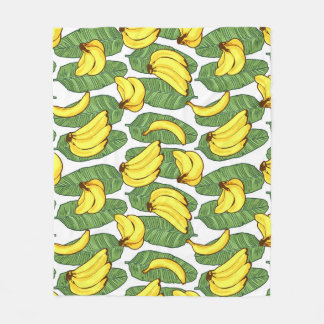 Cobertor De Velo Folhas de Banana: Padrão de Fruta Tropical