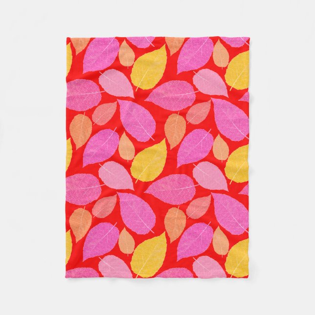 Cobertor De Velo Folhas de outono. (Frente)