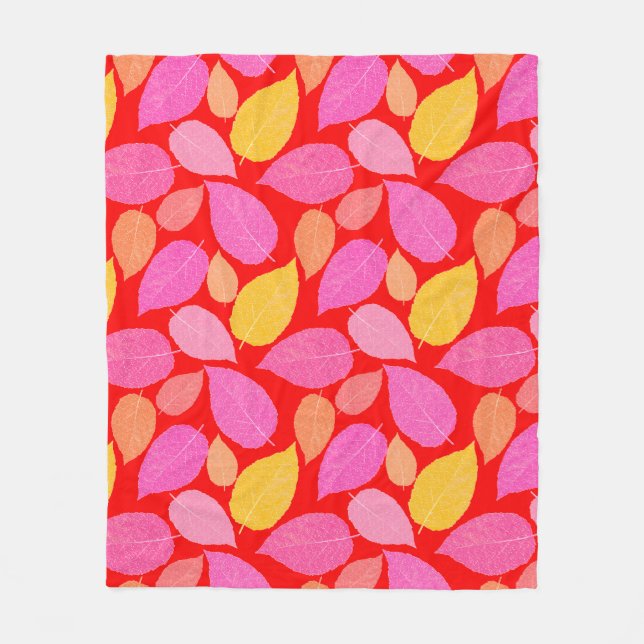 Cobertor De Velo Folhas de outono. (Frente)