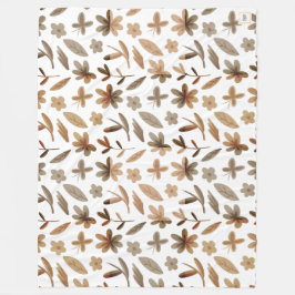 Cobertor De Velo Folhas de outono caem no inverno quente Floral de 