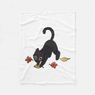 Cobertor De Velo Folhas de Salto de Gato Negro