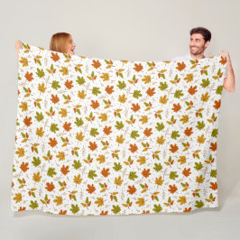 COBERTOR DE VELO FOLHAS DOURADAS DE QUEDA DA LARANJA VERDE
