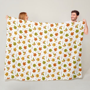 COBERTOR DE VELO FOLHAS DOURADAS DE QUEDA  DA LARANJA VERDE