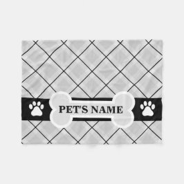 Cobertor De Velo Folhas personalizadas de impressão e cãozinhos óss