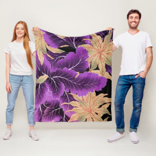 Cobertor De Velo Folhas roxas, Design japonês