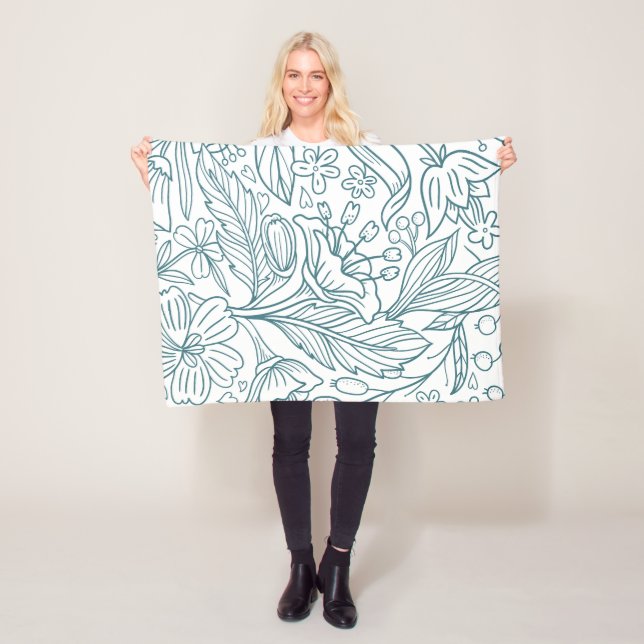 Cobertor De Velo Folhas Simples de Hibiscus Floral | (In Situ)