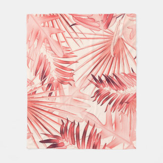 Cobertor De Velo Folhas Tropicais de Palma, Padrão Na moda Havaiano